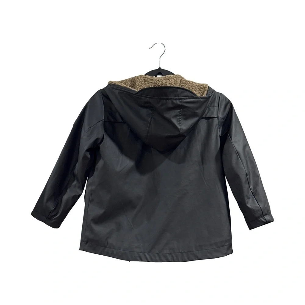 Zara Faux Shearling Rubberized Puffer Parka